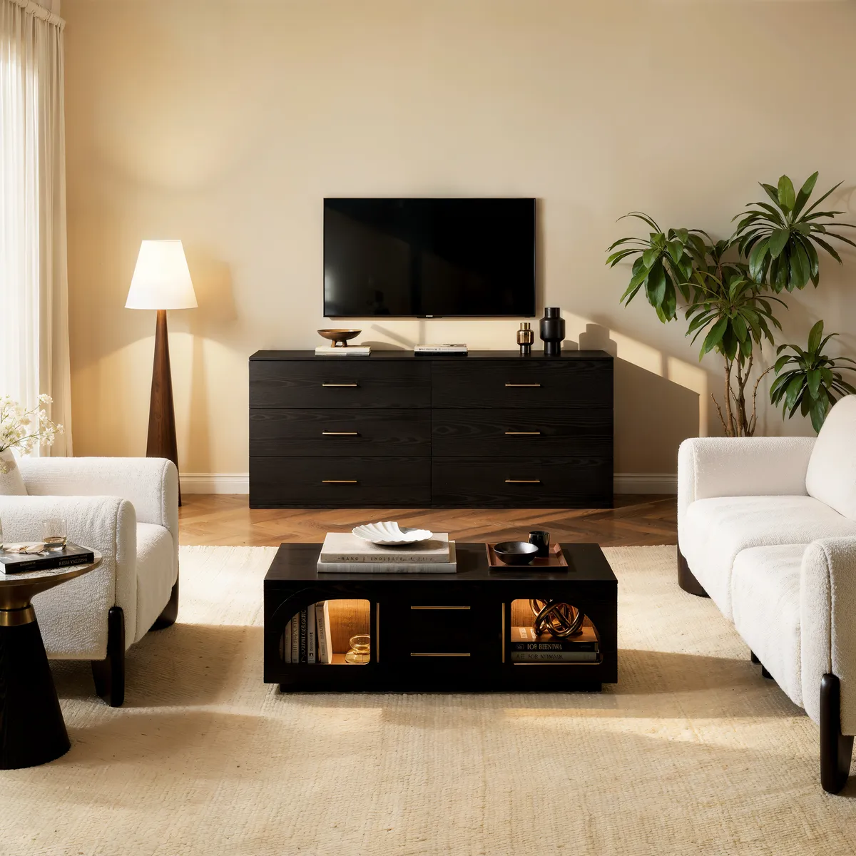 Arune 63" TV Stand with 6 Drawers Storage Chests — image 16