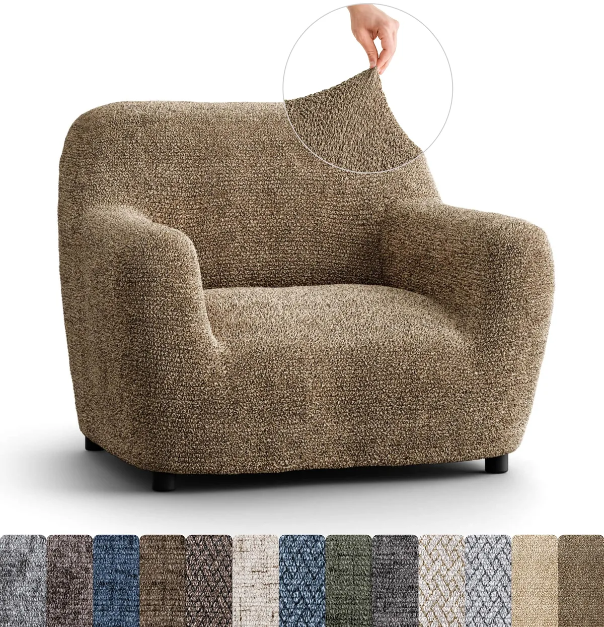 Armchair Slipcovers - 1-Piece Furniture Protector - Form Fit, Machine Washable -Microfibra PrintedCollection — image 4