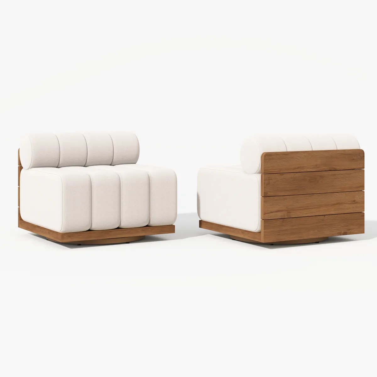 Resaro Teak Outdoor Swivel Chair Dark — image 10