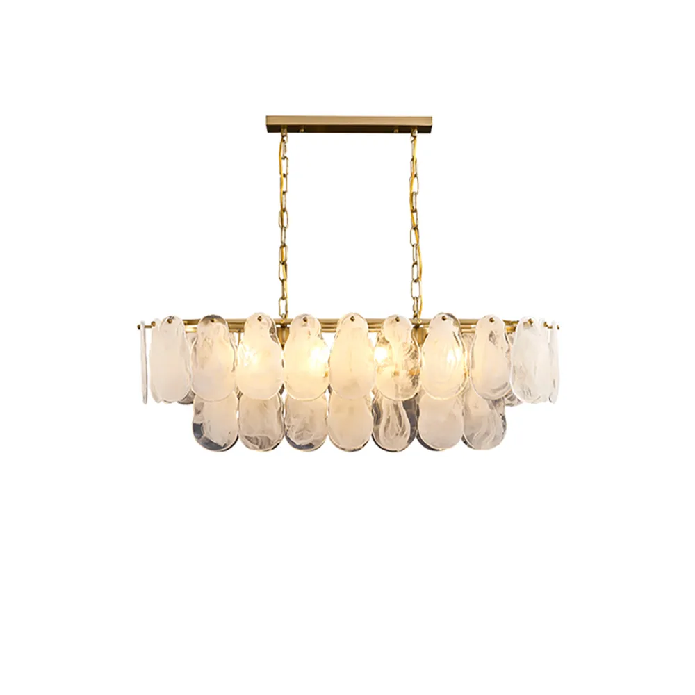 Cloude Modern Multi-Tier Cloud Glass Pendant Light Kitchen Island Light Adjustable Chain — image 9