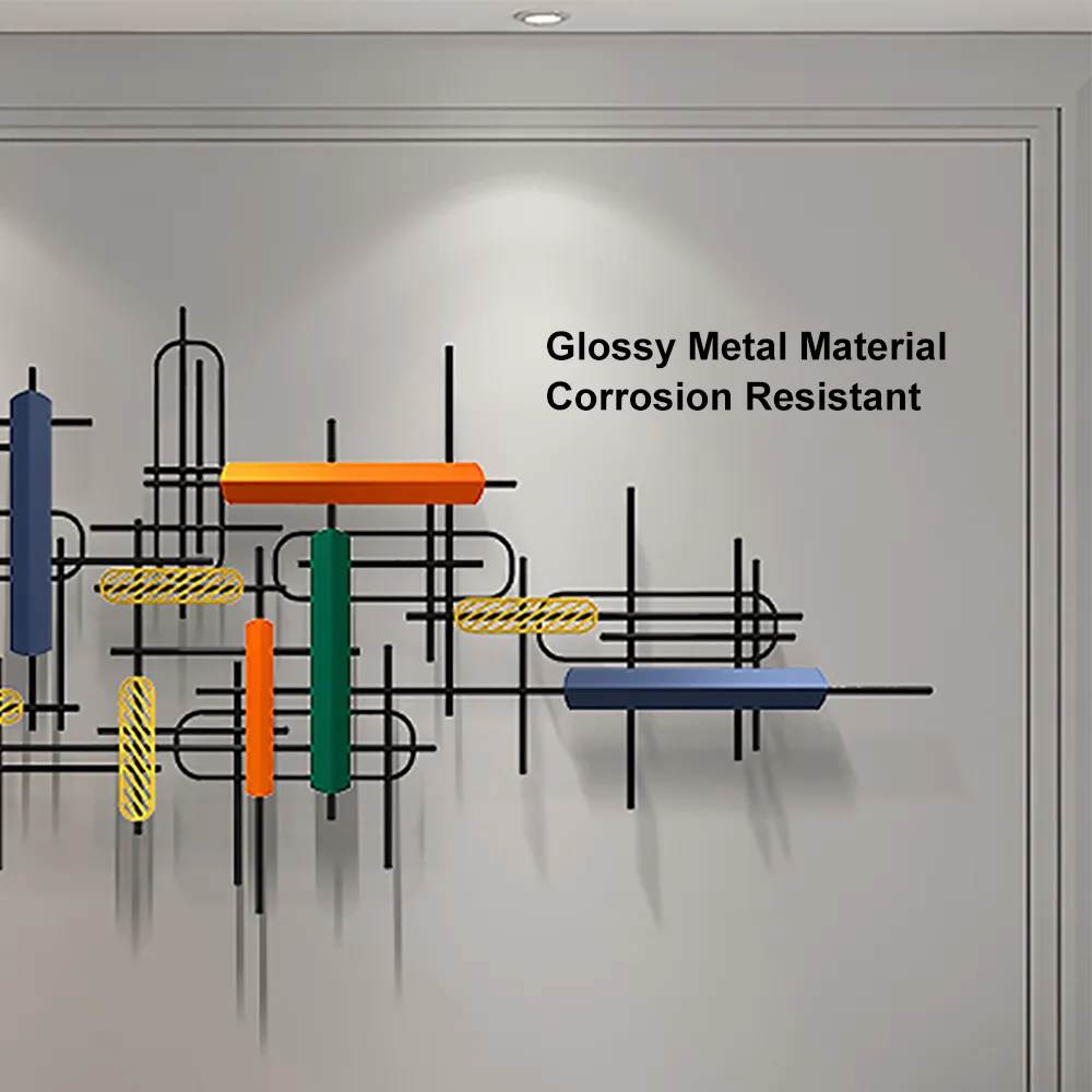 59" Modern Large Metal Wall Decor Unique Home Hanging Wall Art Decor in Gold & — image 9