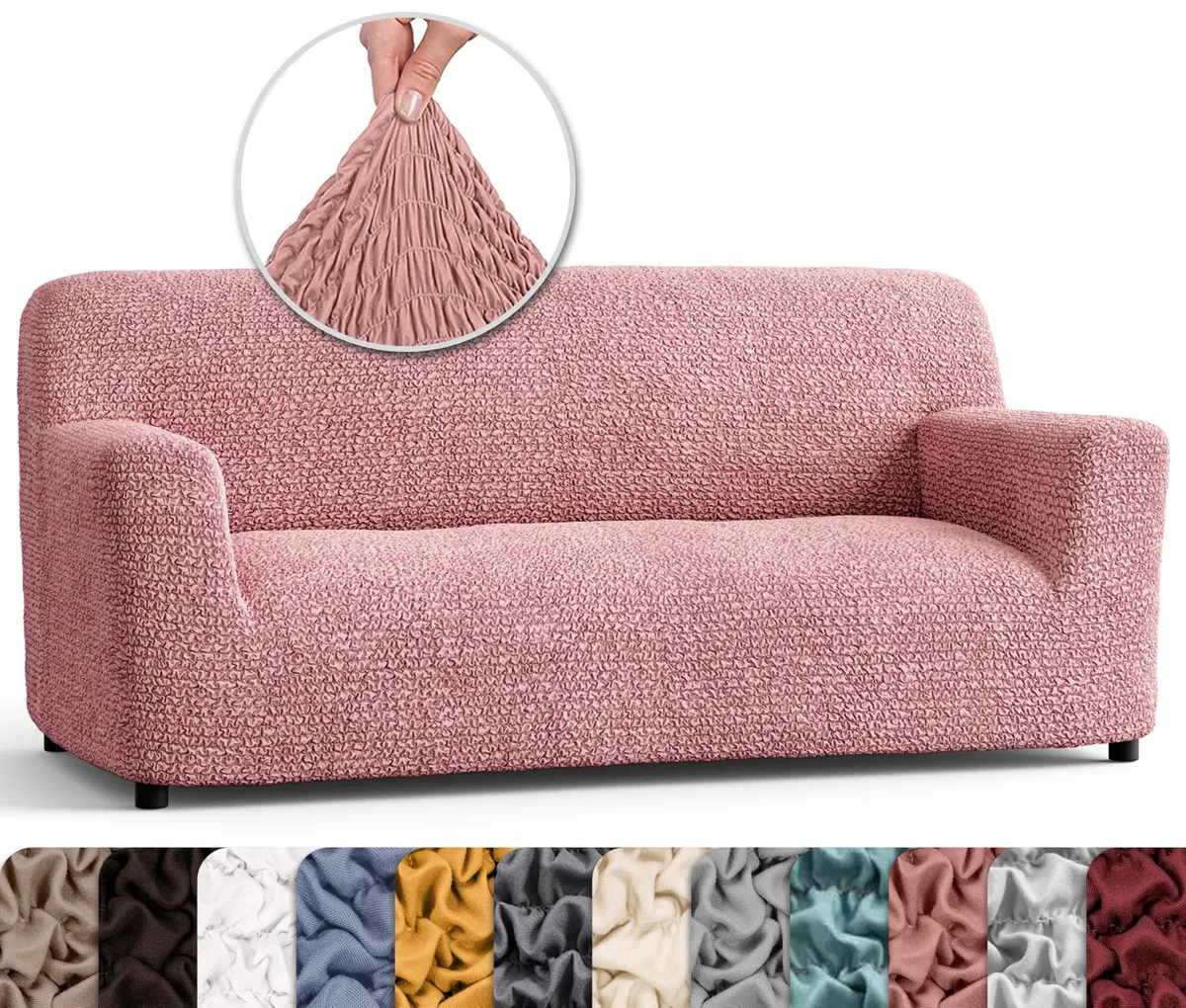 Sofa Slipcovers - 1-Piece Furniture Protector - Form Fit, Machine Washable -MicrofibraCollection — image 11