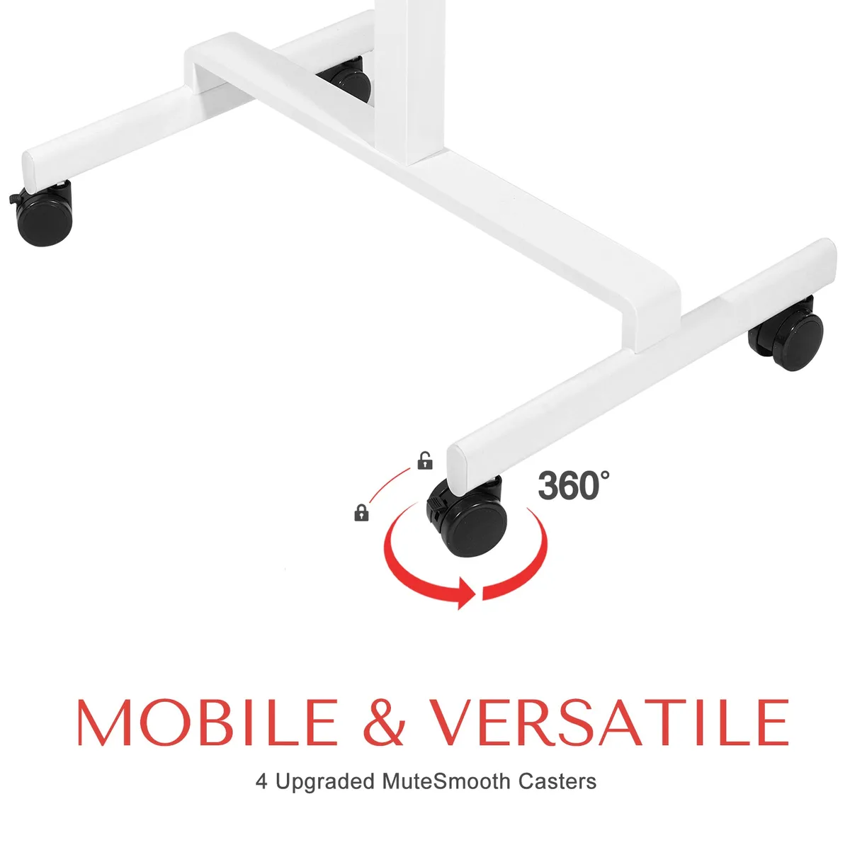 Adjustable Standing Desk - 31.5''L *18.9''W Large Rolling Laptop Desk for Treadmills — image 3