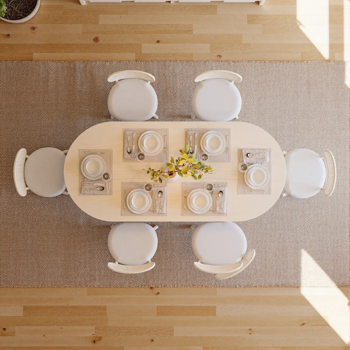 Japandi 79"-94" Oval Extendable Black Dining Table Butterfly Leaf 6-8 Seater — image 14