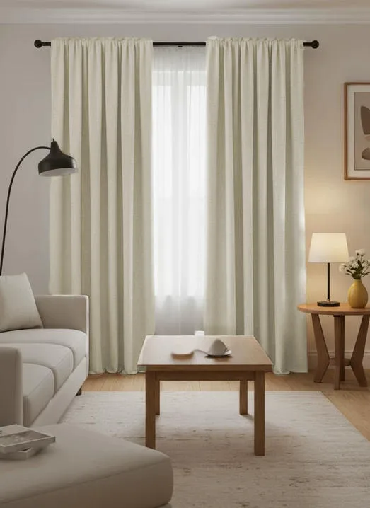 Zoe Linen Look Soft Custom Curtain — image 3
