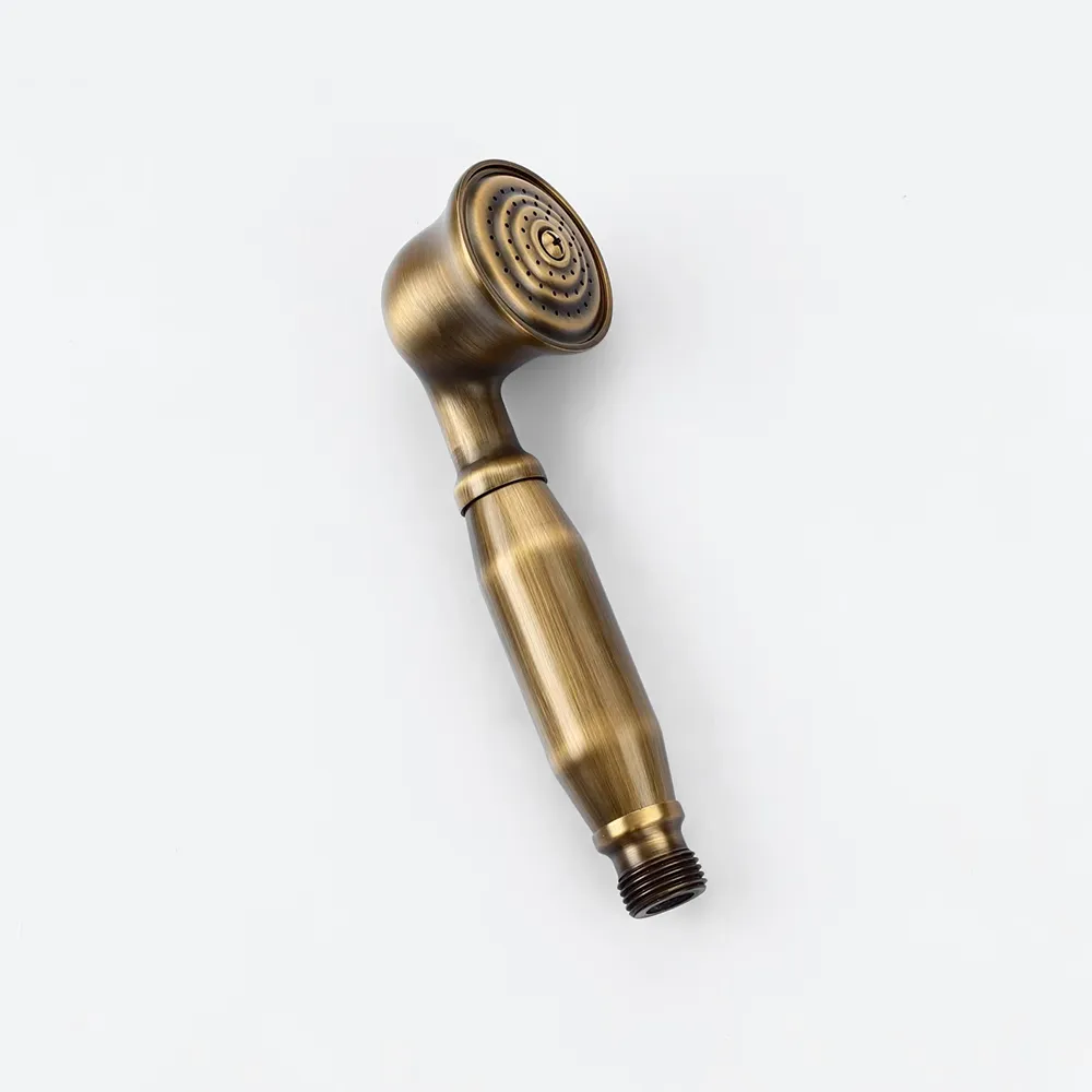 Classic Exposed Antique Brass Two Handle Round Rainshower Shower Fixture Solid — image 9