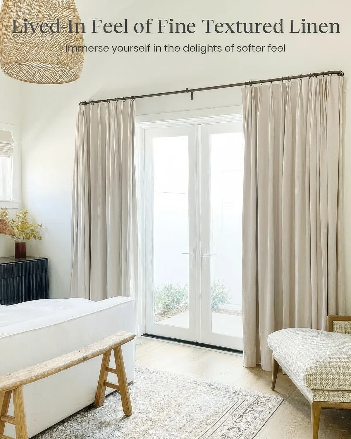 Venetian Linen Blend Heavyweight Textured Custom Curtain — image 3