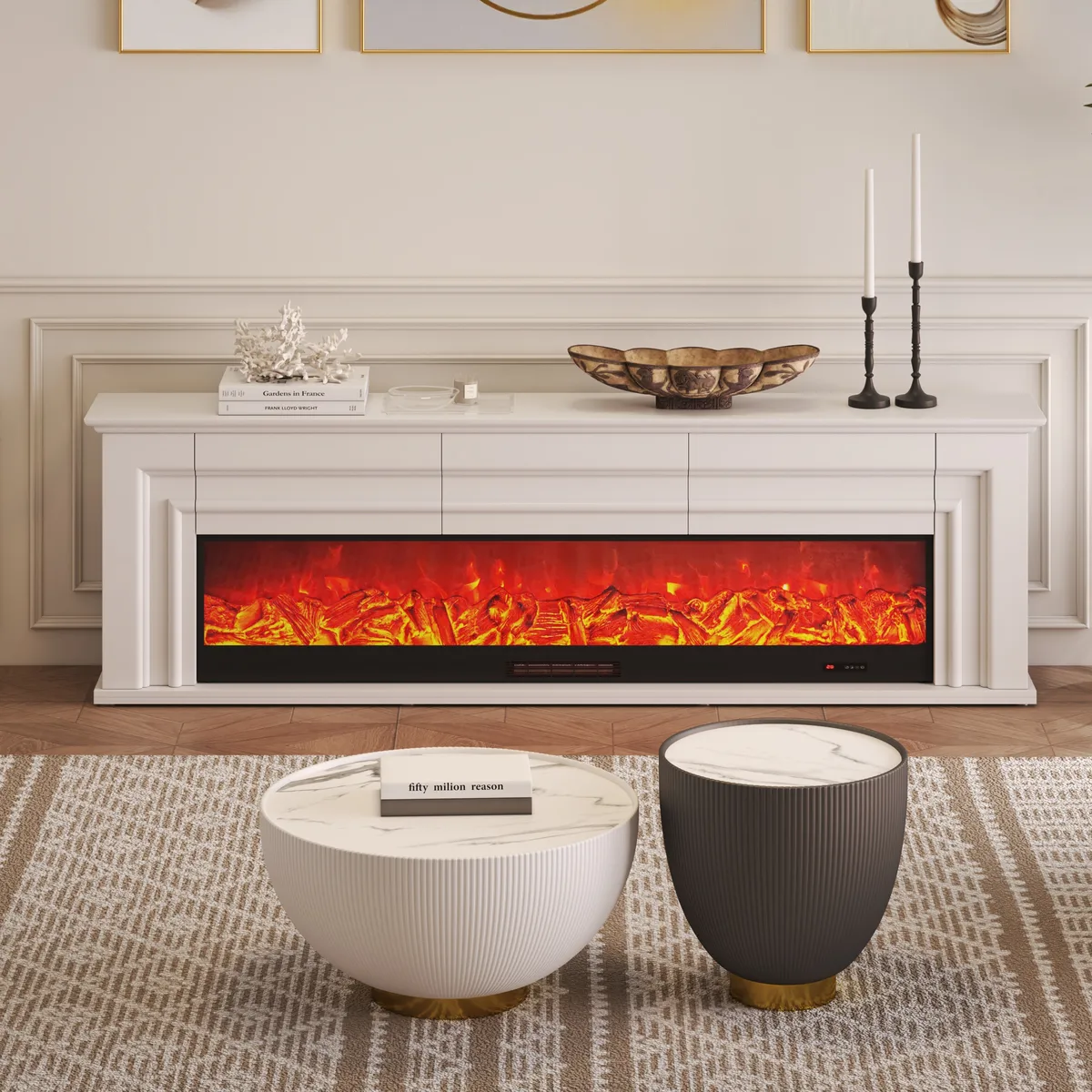 60" Electric Fireplace TV Stand with Remote Control — image 23