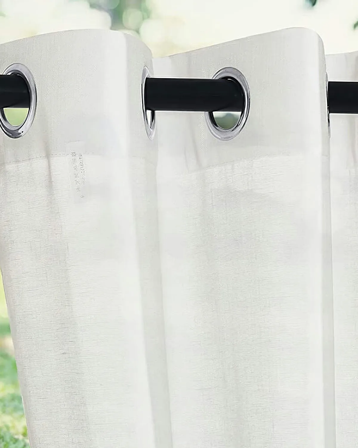 Sabrina Linen Look Lightweight Custom Outdoor Sheer Curtain — image 5
