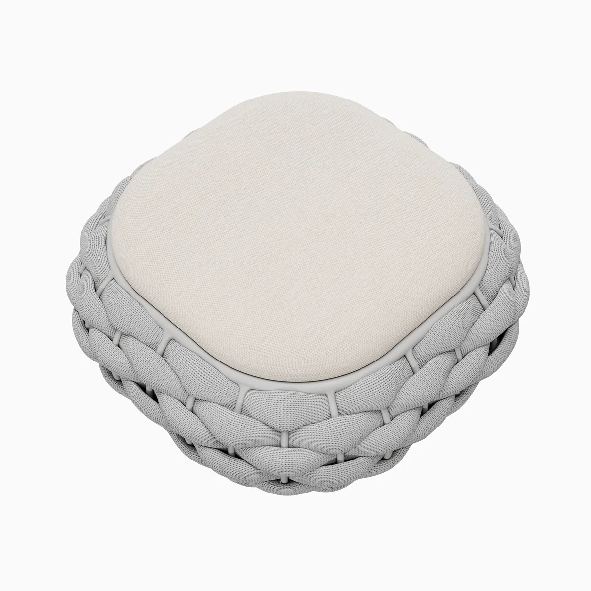 Cocaro Outdoor Storage Ottoman with Woven Rope in Light — image 20