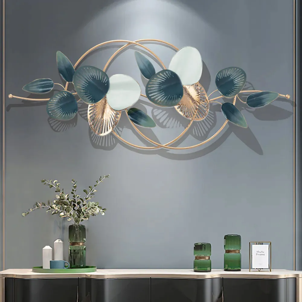 Modern Minimalist 3D Hollow-out Metal Leaves Wall Decor Classic Fashion Wall Decoration — image 5