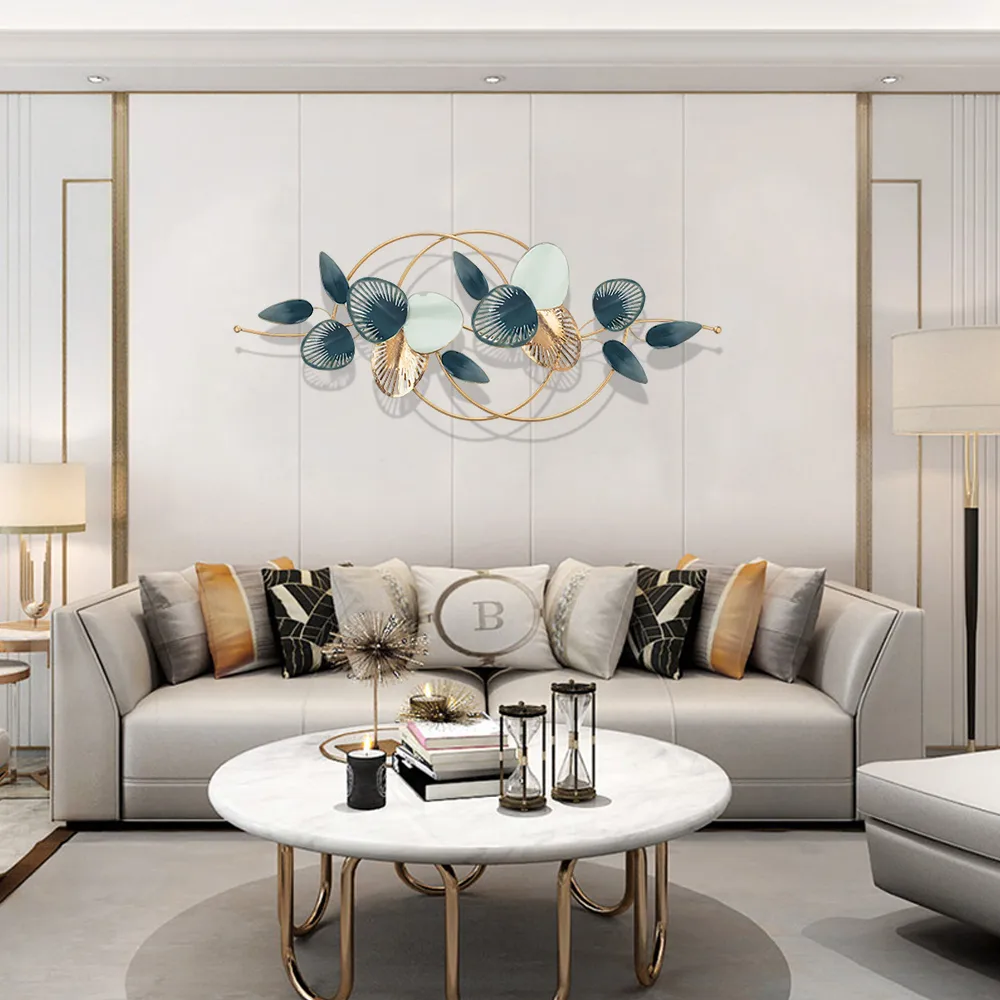 Modern Minimalist 3D Hollow-out Metal Leaves Wall Decor Classic Fashion Wall Decoration — image 3