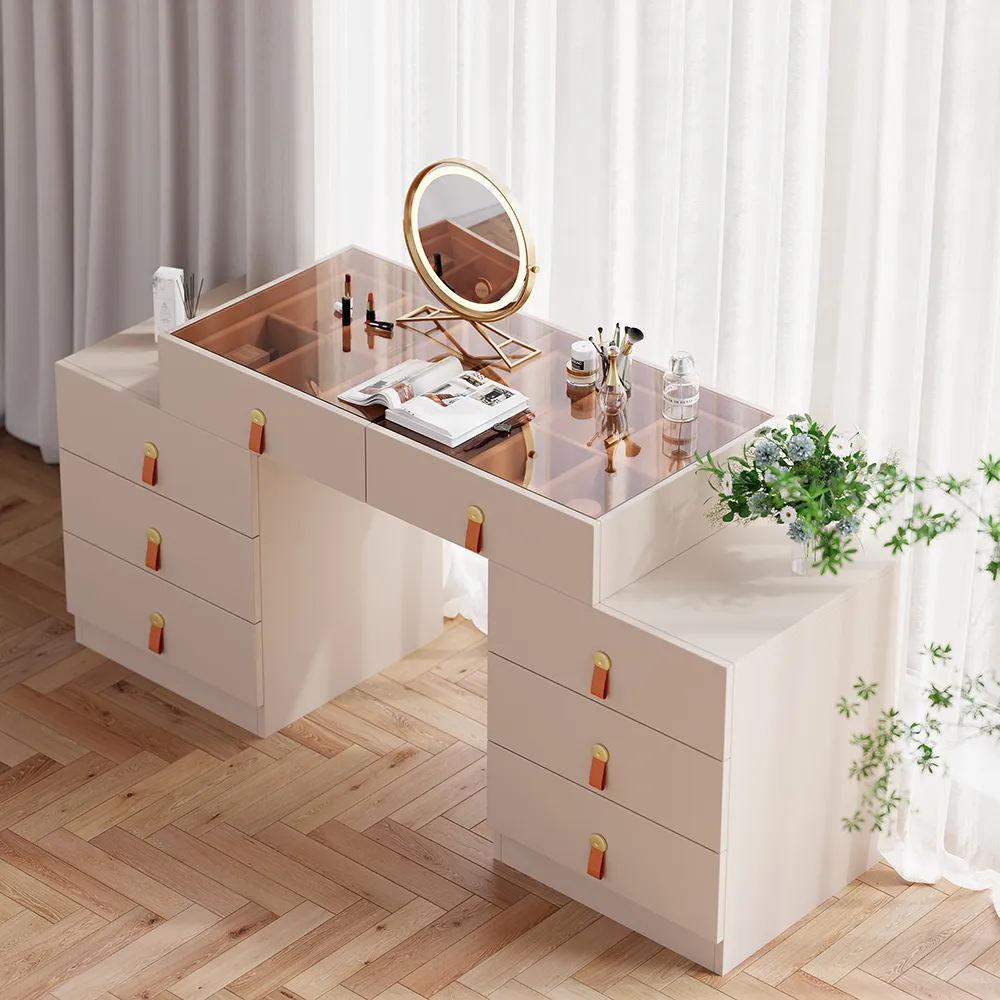 Extendable Makeup Vanity with Jewelry Storage Retractable — image 2