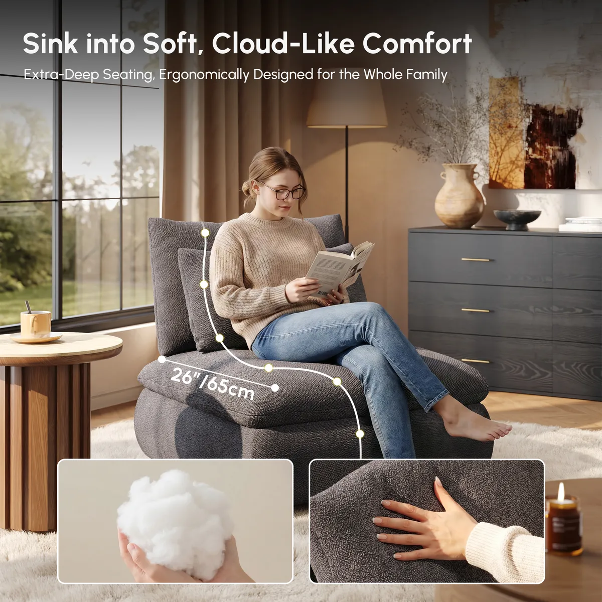 3-Piece Chenille Modular Sectional Sofa with Hidden Storage — image 18