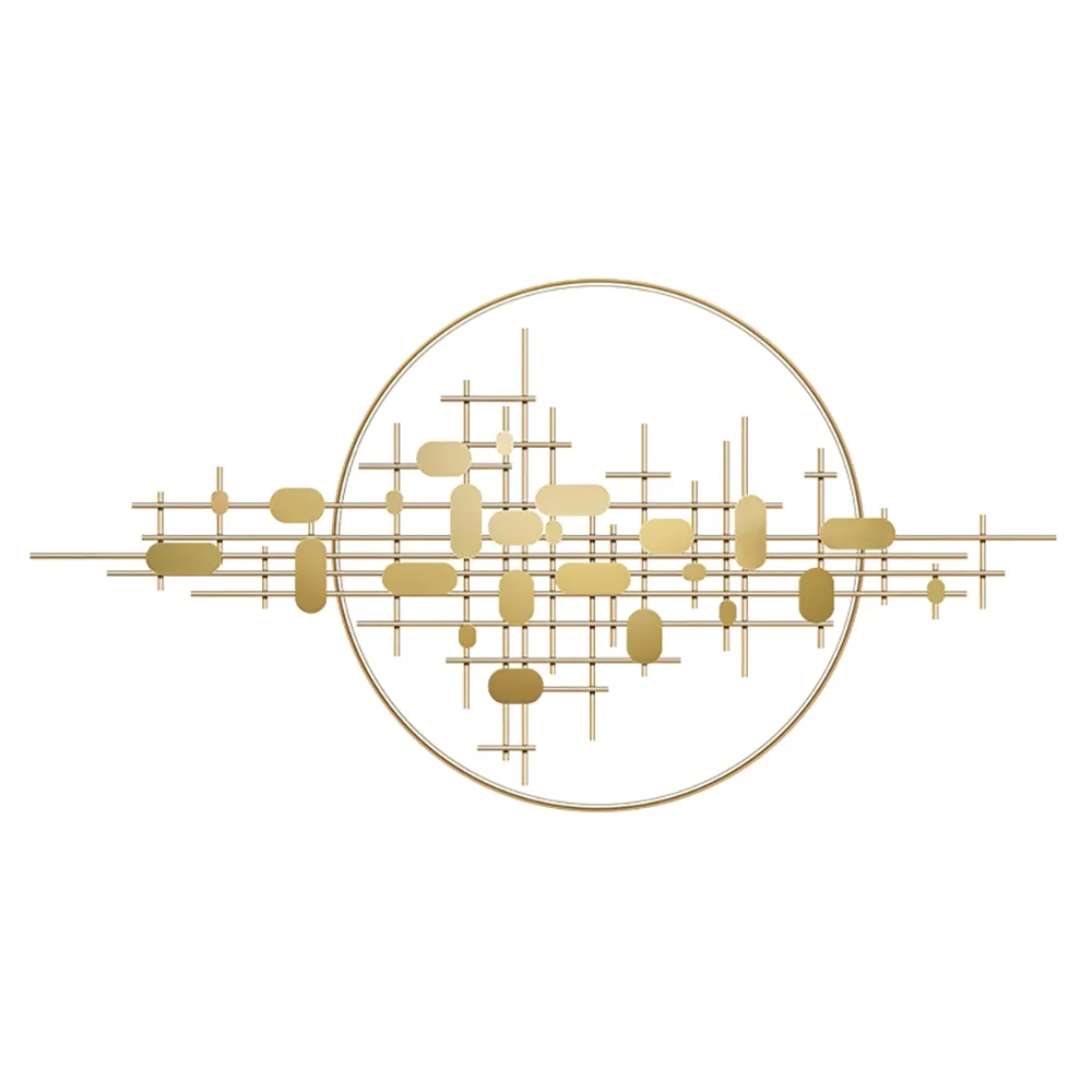 3D Modern Big Gold Wall Decor For Living Room Unique Decorative Metal Home Hanging Art — image 7