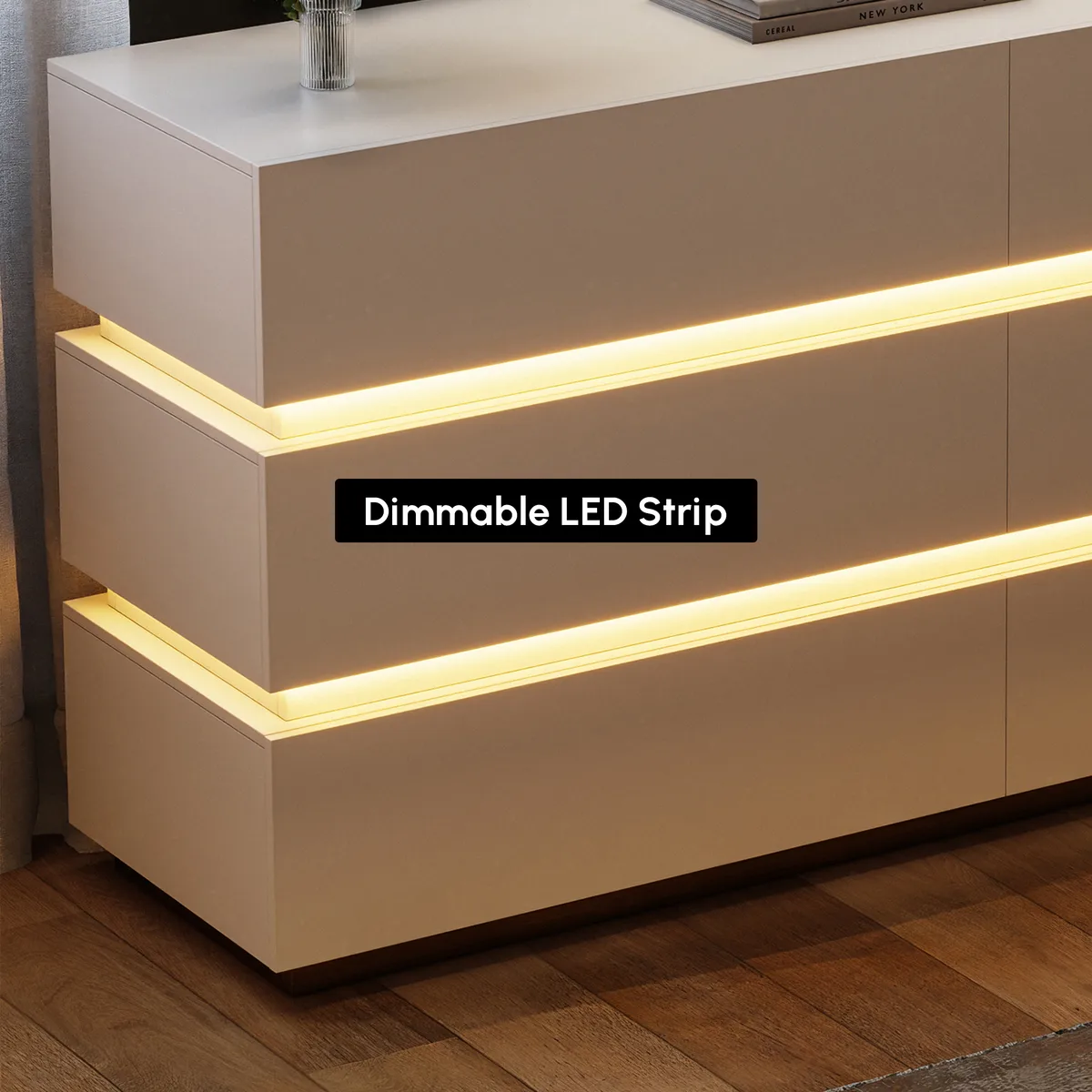 Lumio 47" LED 6-Drawer Dresser with Charging Station — image 17