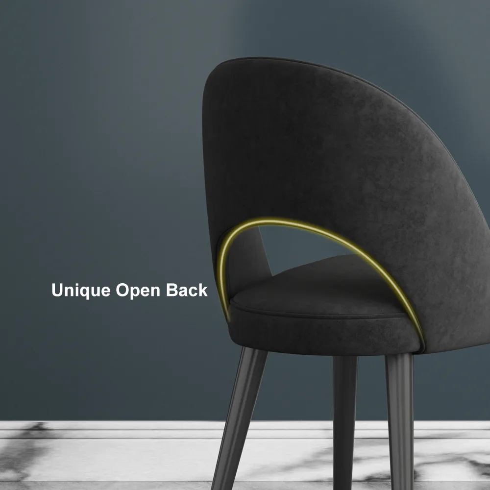 4-Pieces Modern Dining Chairs Cotton and Linen Upholstery — image 15