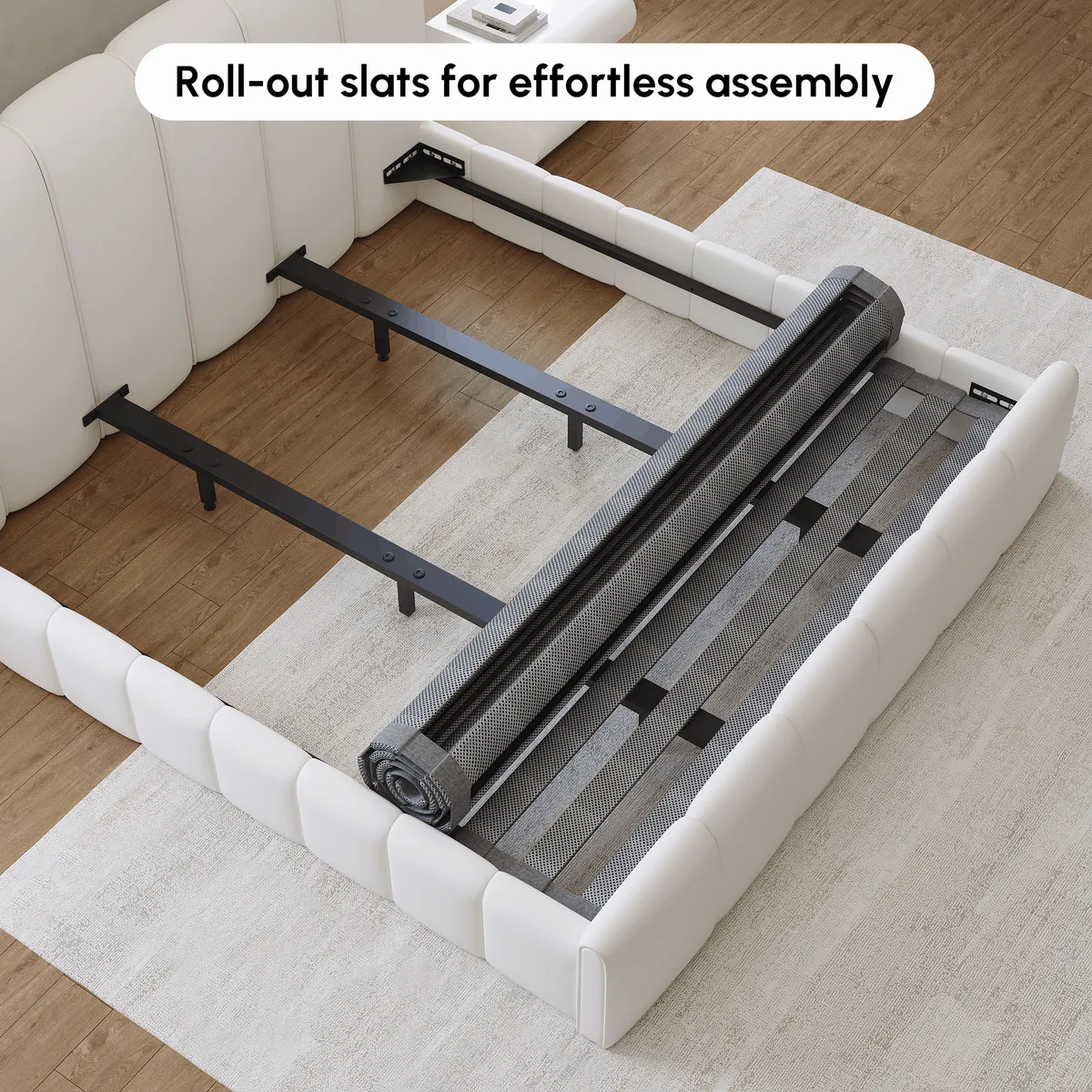 Humply Queen Faux Leather Storage Bed with Drawers — image 27