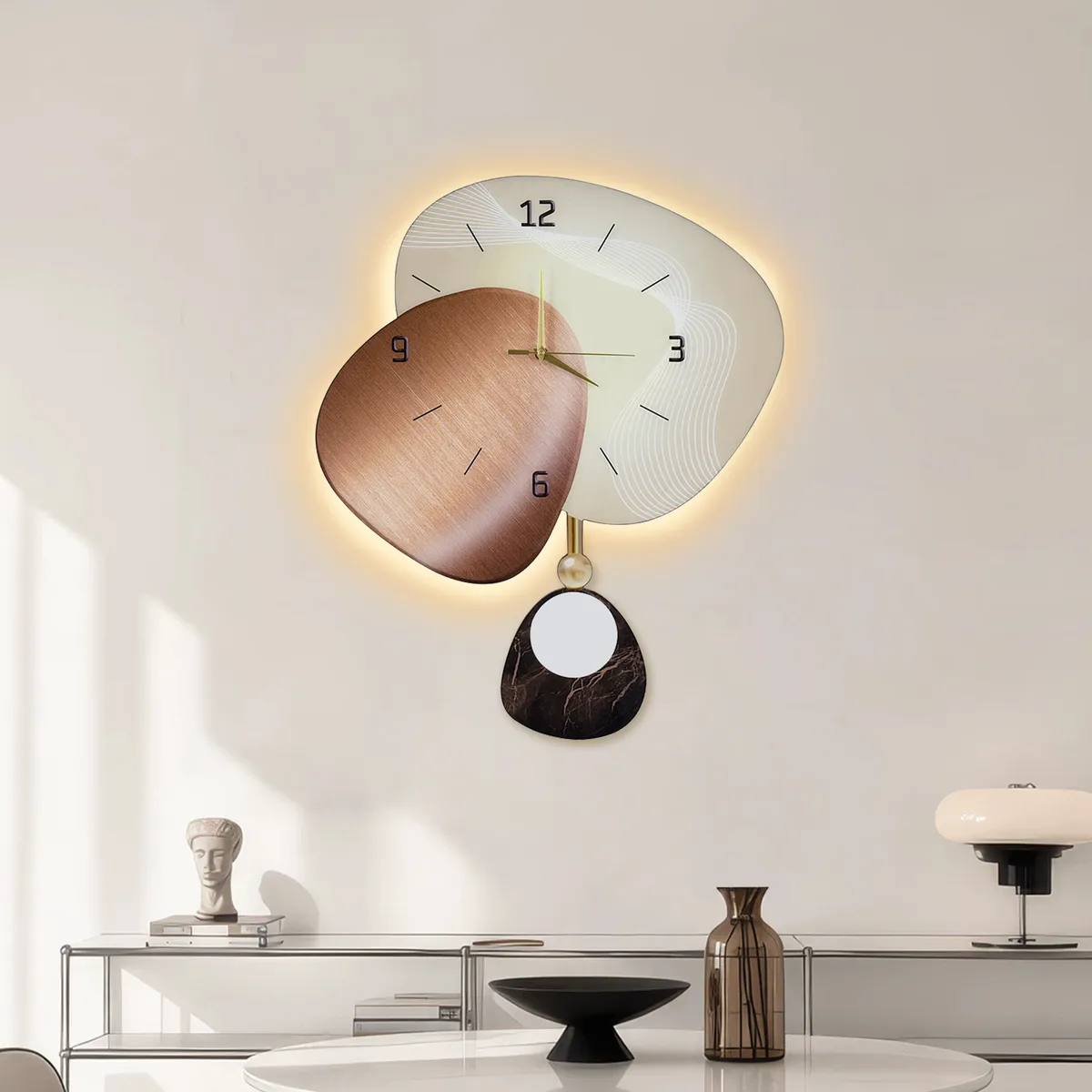 24" LED Wall Clock with 3-Color Dimming and Remote Control — image 22