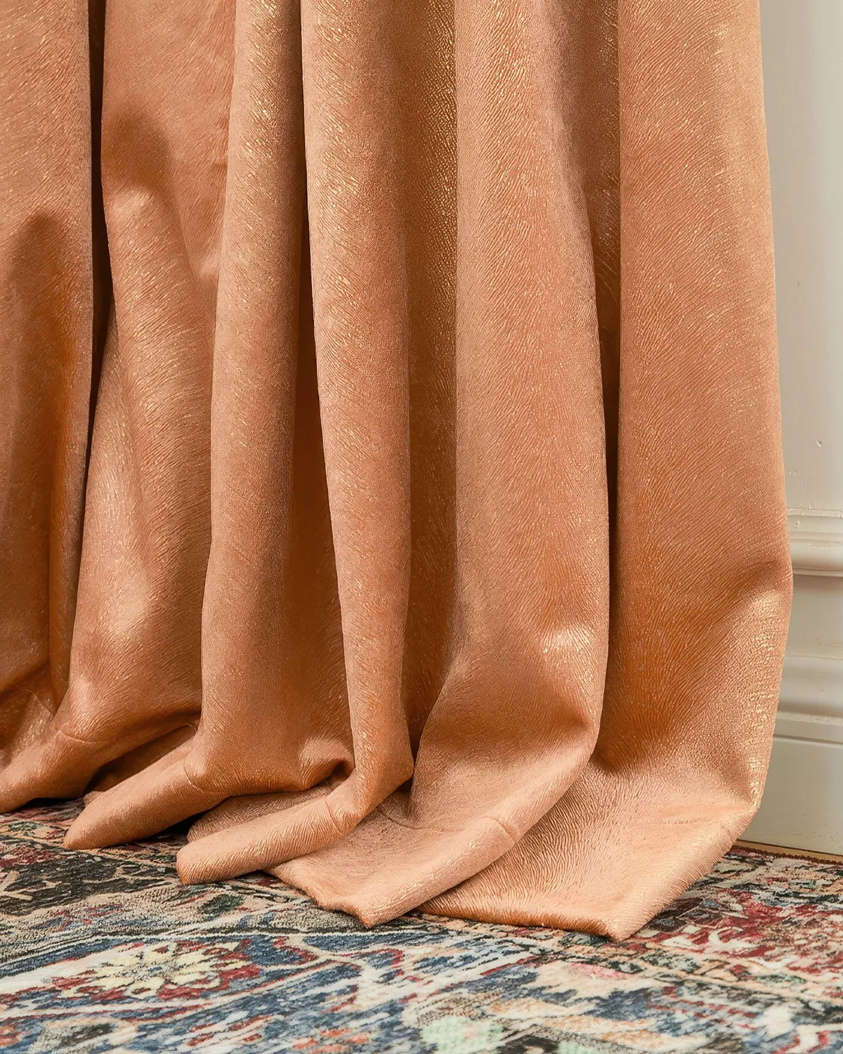 Palma Foil Printed Velvet Patterned Custom Curtain | Designed in Italy — image 3