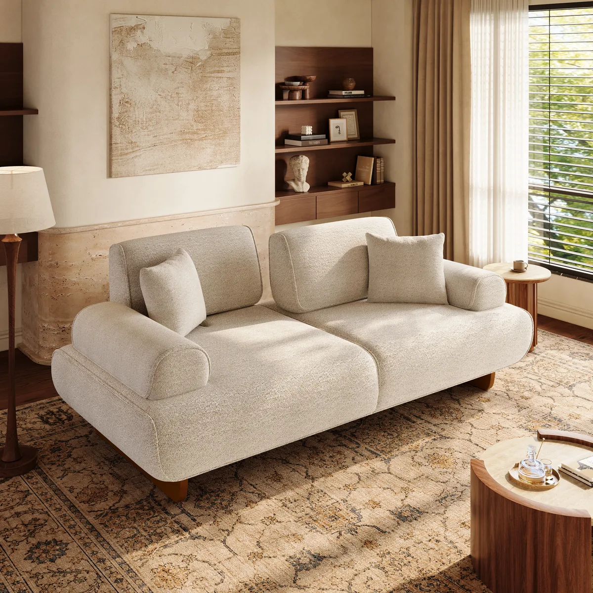 Performance Chenille Adjustable Backrest Sofa
