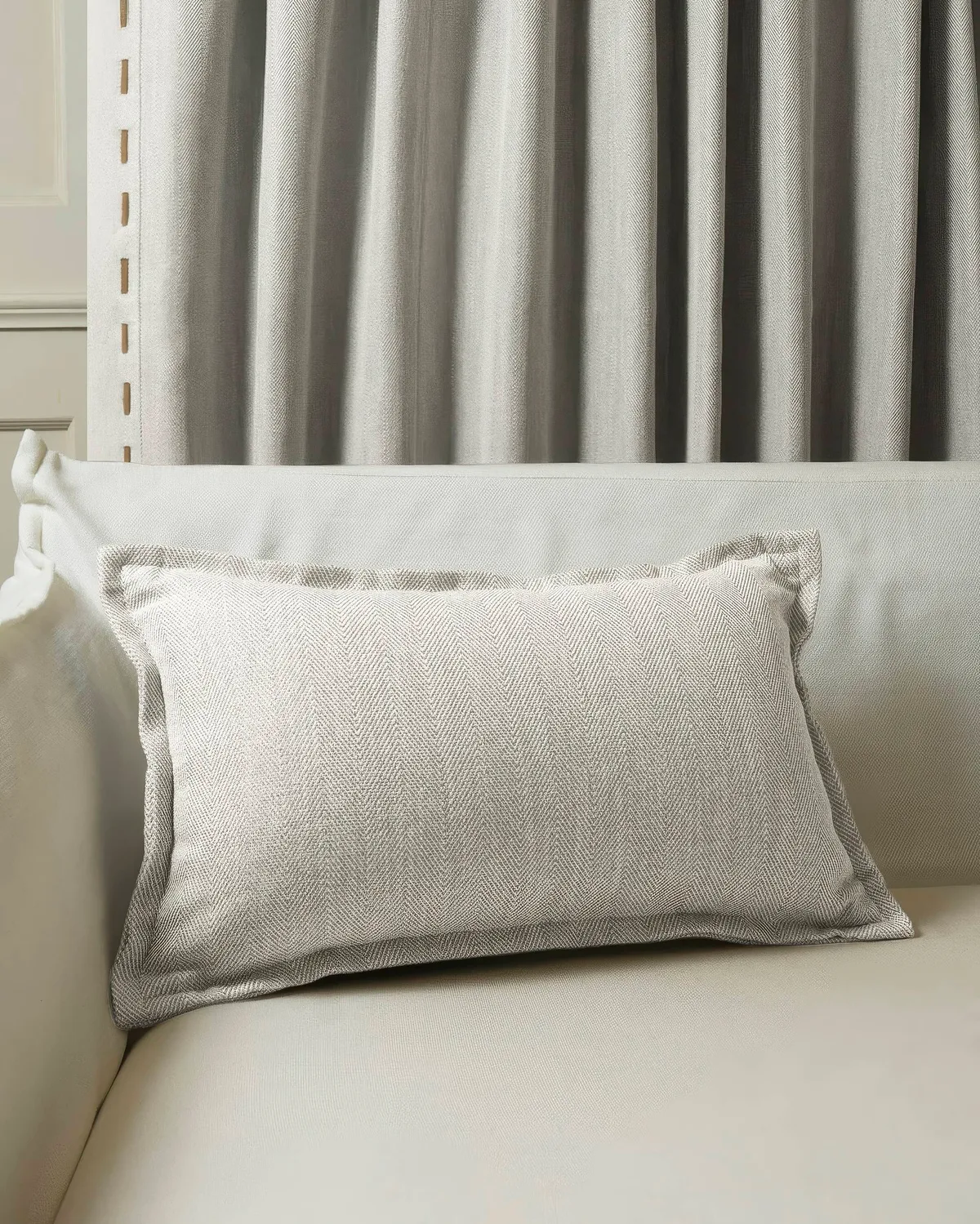 Cleo Textured Faux Leather Laced Lumbar Pillowcase — image 5