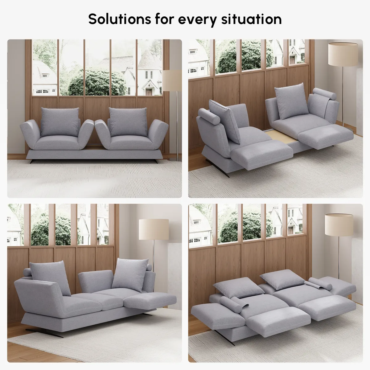 84" Rotatable Convertible Sleeper Sofa Cotton & — image 15