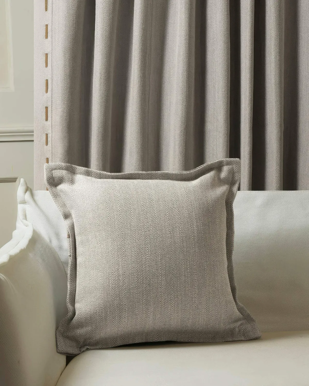Cleo Textured Faux Leather Laced Throw Pillowcase — image 10