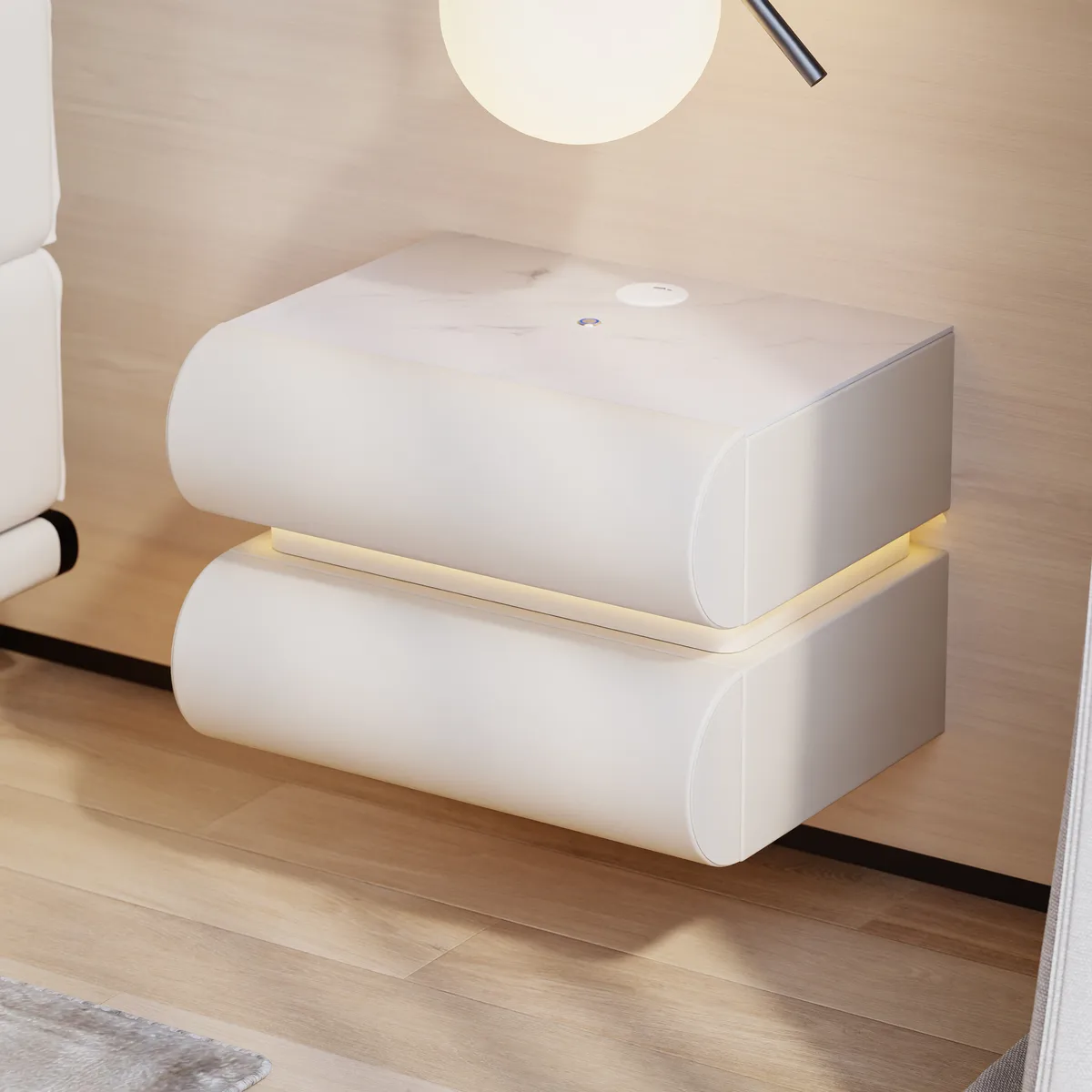 Humply Floating Smart Nightstand 1 Drawer Bedside Table — image 17