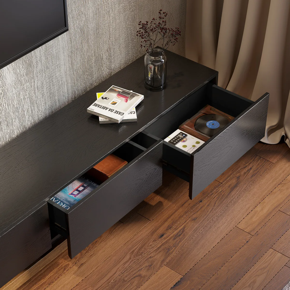 Rectangle Wood Extendable TV Stand — image 14