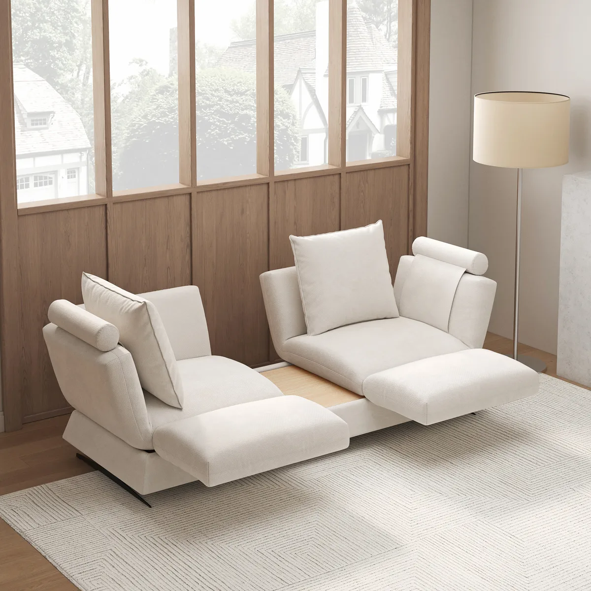 84" Rotatable Convertible Sleeper Sofa Cotton &
