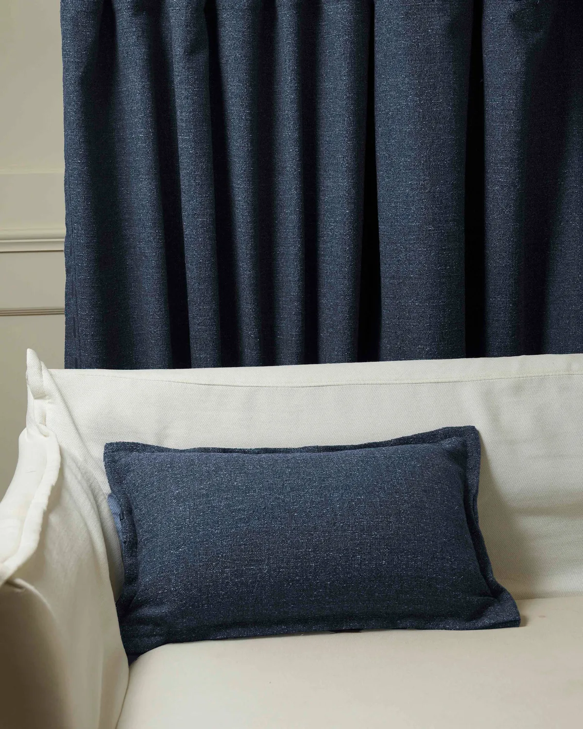 Luna Linen Blend Faux Leather Laced Lumbar Pillowcase — image 5