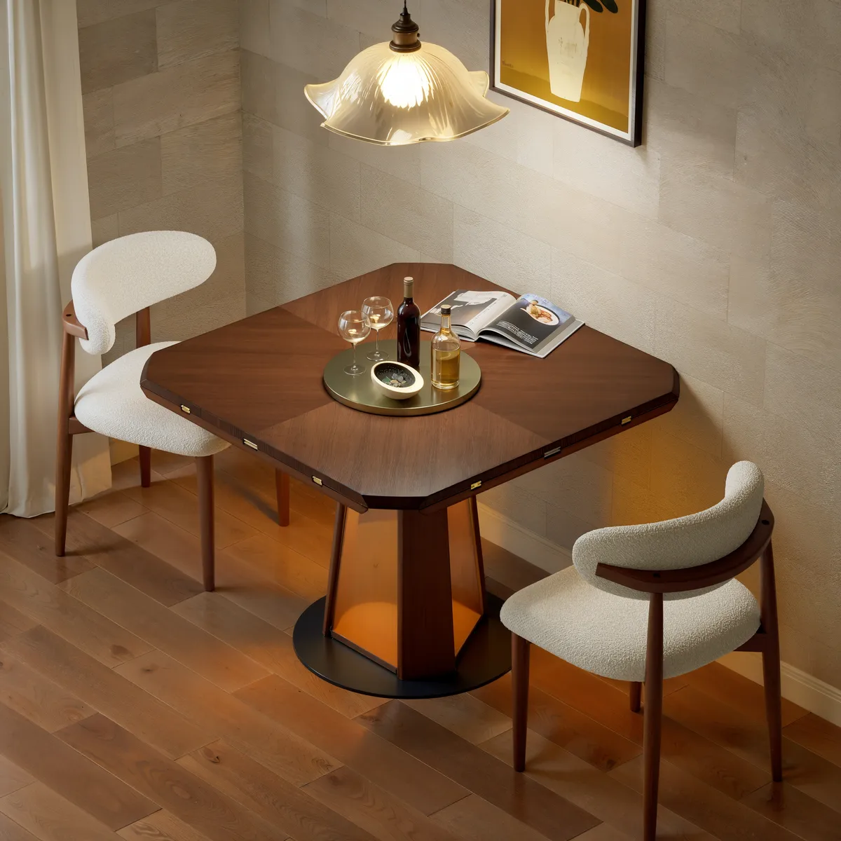 Dining Set 36"-47" Solid Wood Extendable Dining Table — image 4