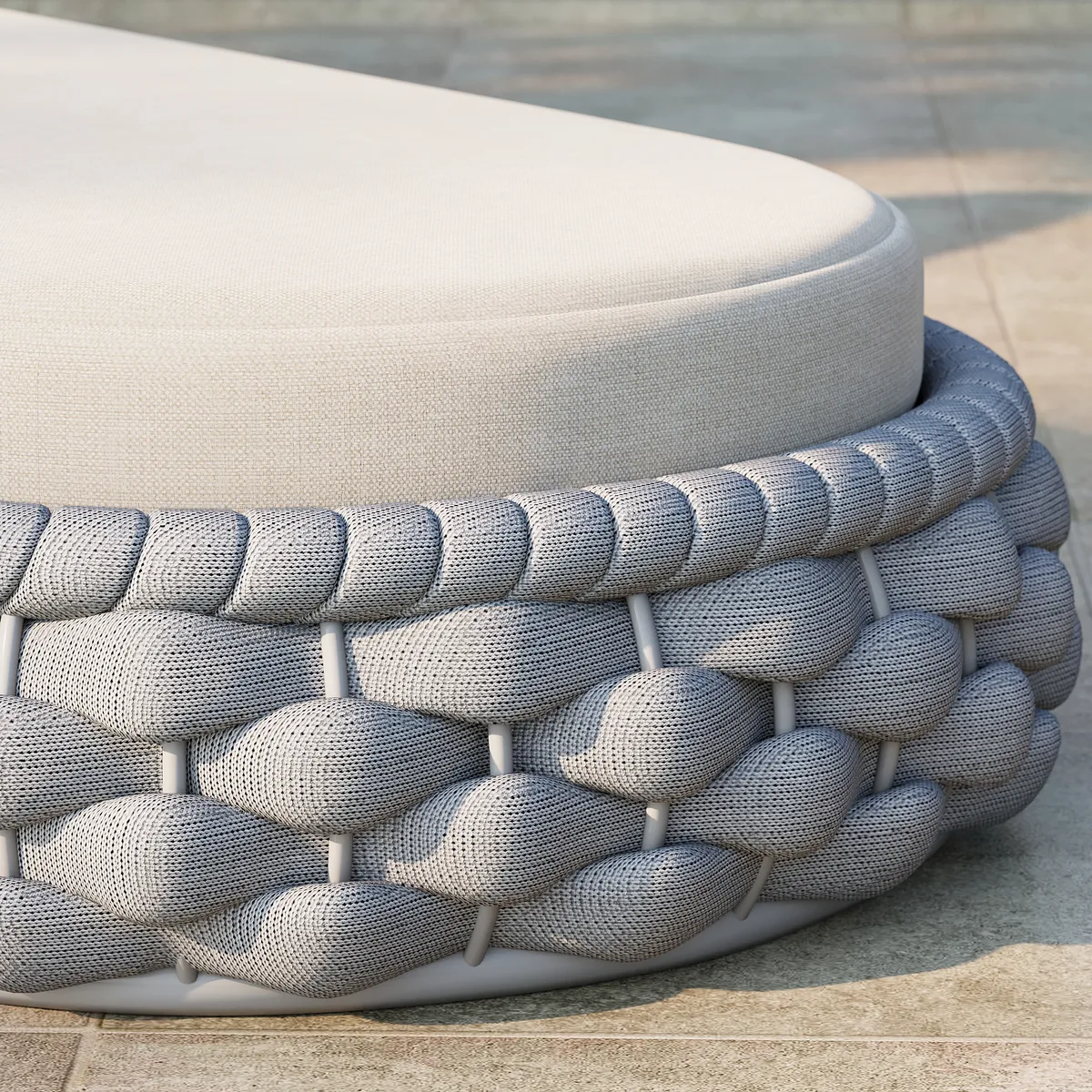 Cocaro Outdoor Aluminum & Rope Weave Adjustable Chaise Lounge — image 26