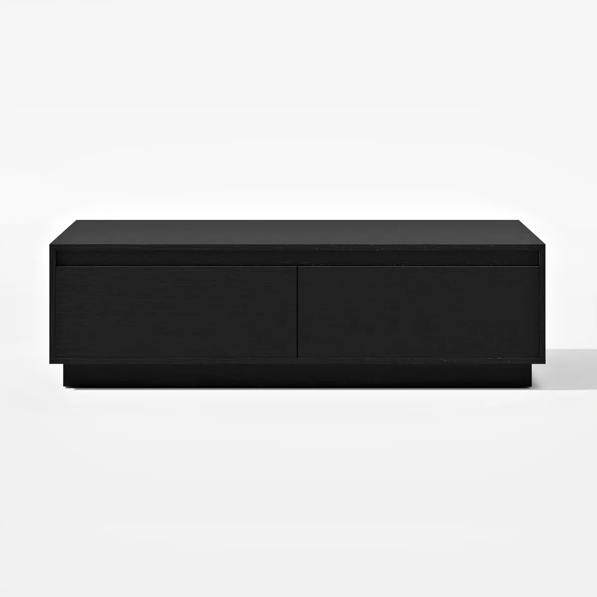 47" Mid Century Modern Gray Coffee Table Rectangular Block Living Room Table with Storage — image 20