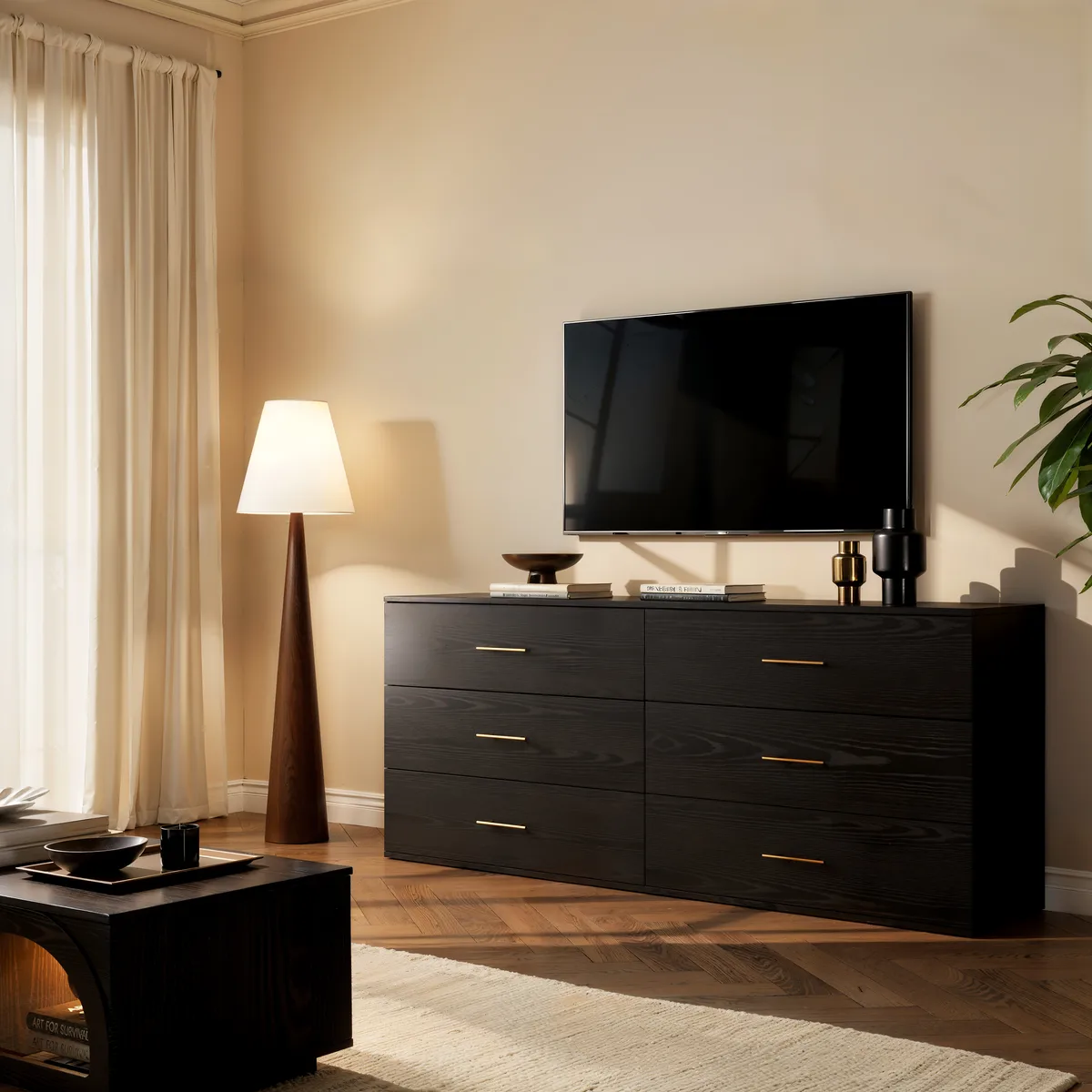 Arune 63" TV Stand with 6 Drawers Storage Chests — image 15