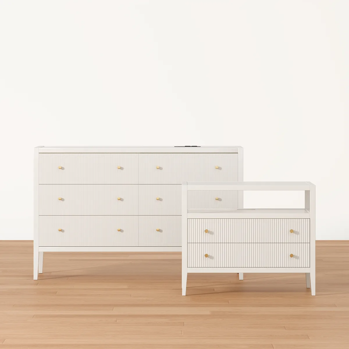 30" Wide Long Modern Smart Nightstand — image 5