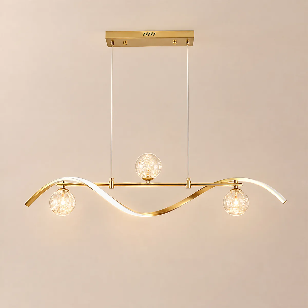 Set Of Two 4-Light LED Linear Dimmable Kitchen Island Lighting — image 9