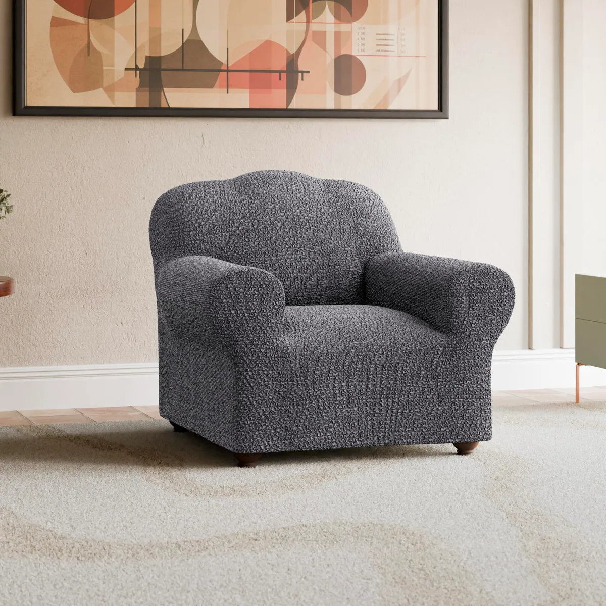Armchair Slipcovers - 1-Piece Furniture Protector - Form Fit, Machine Washable - CottonRich Collection — image 10