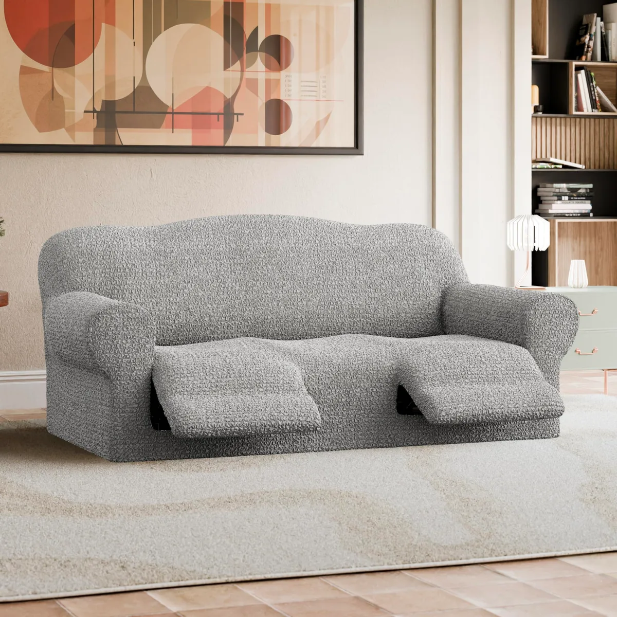 Recliner Sofa Slipcover - 1-Piece Furniture Protector - Form Fit, Machine Washable - CottonRich Collection — image 5