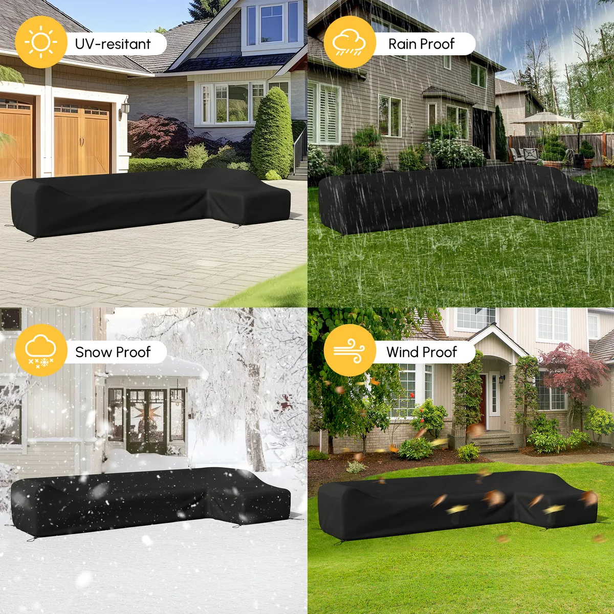Resaro 600D Tough Canvas Waterproof Outdoor Patio Furniture Set Cover — image 5