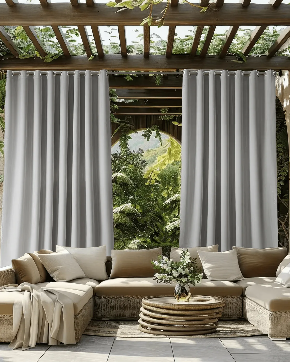 Aquashield™ 4-Layers OEKO Blackout Soundproof Anti-Dust Water-Resistant Outdoor Curtain