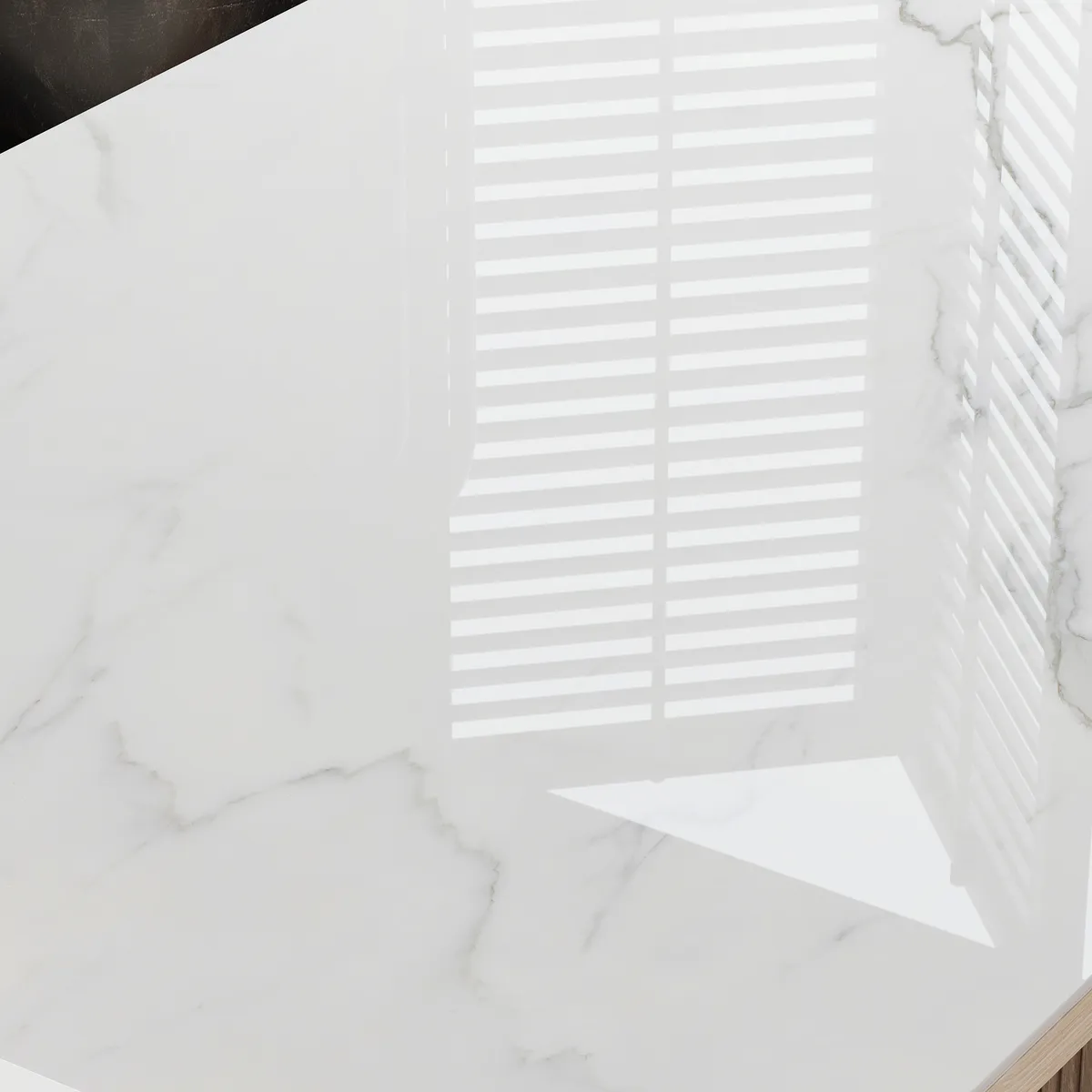Modern White Ash Wood Rectangle Desk & Reclining Leather Office (63.8") — image 9