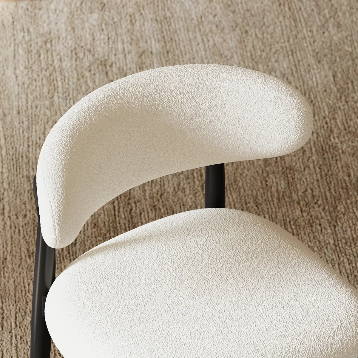 Modern PU Leather Dining Chair with Rubber Wood Legs — image 11