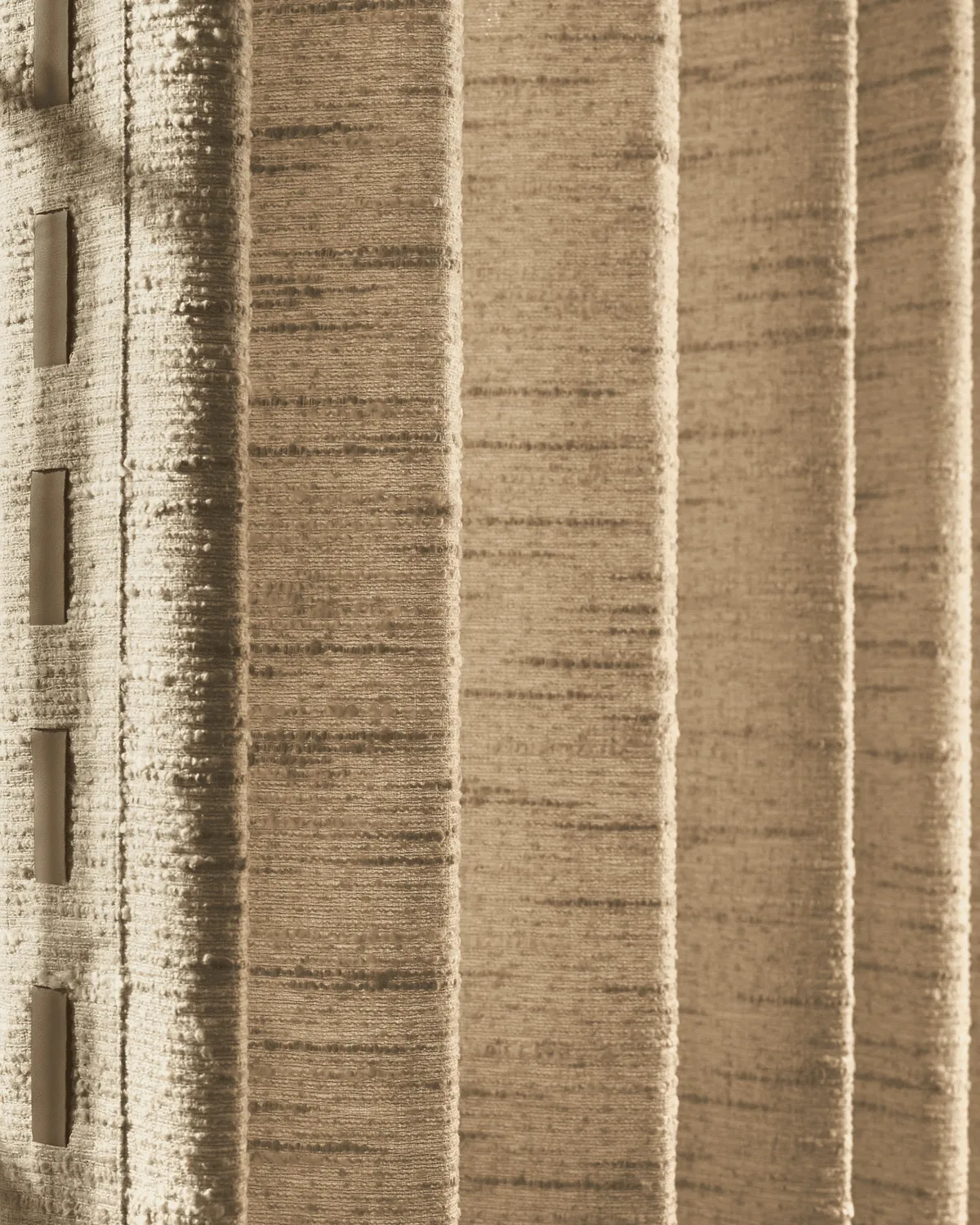 Juliette Wool Blend Textured Custom Curtain with Trim — image 2