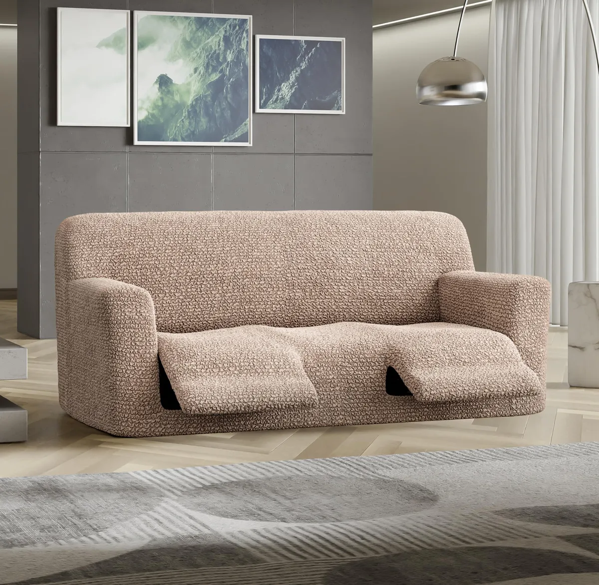 Recliner Sofa Slipcover - 1-Piece Furniture Protector - Form Fit, Machine Washable -MicrofibraCollection — image 5