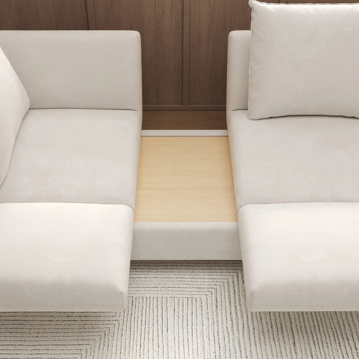 84" Rotatable Convertible Sleeper Sofa Cotton & — image 7
