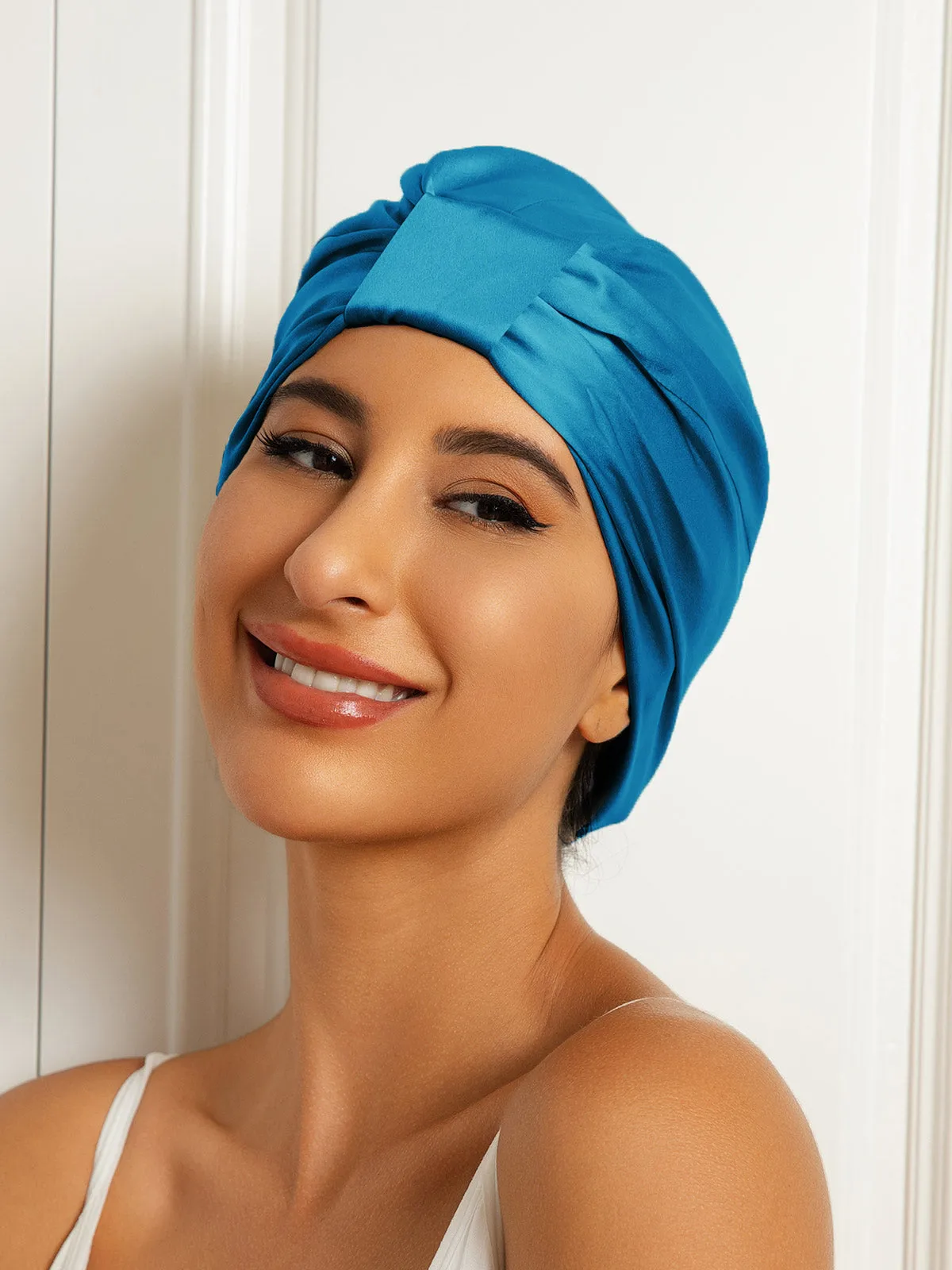 100% Mulberry Silk Sleep Cap Double Layer Night Turban Bonnet — image 5