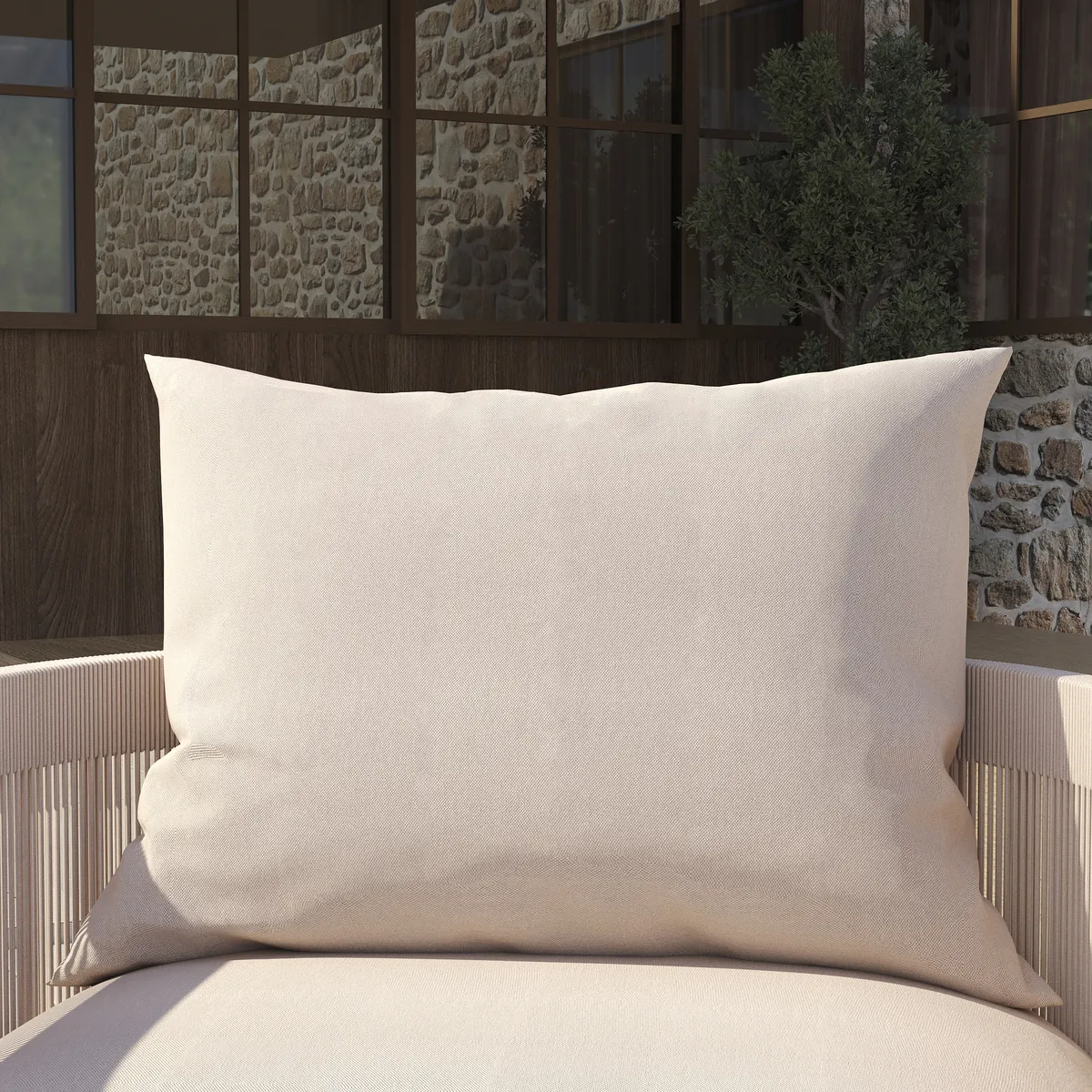 Costra Outdoor Aluminum & Rope Weave Swivel Lounge Chair — image 22