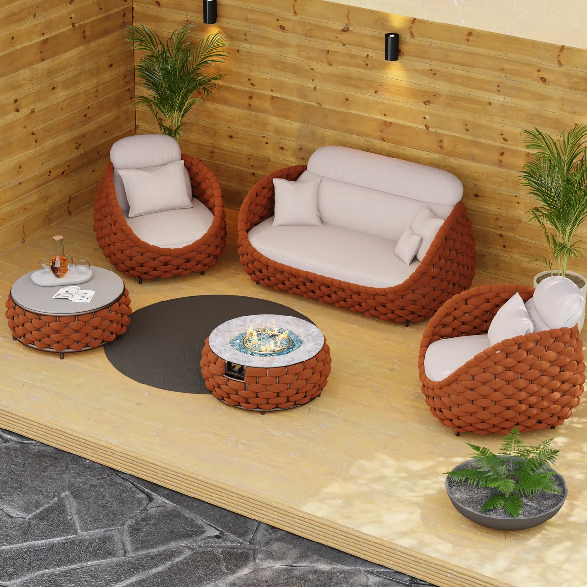 Cocaro Outdoor 27" Propane Smokeless Round Fire Pit Table — image 14